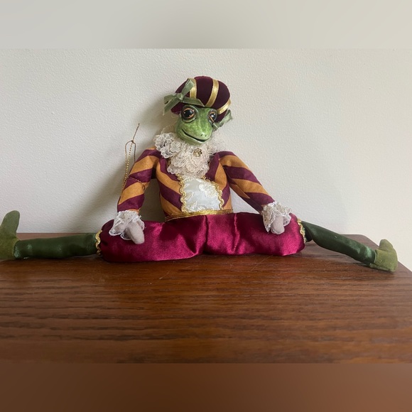 Vintage Katherine’s Collection Wayne Kleski Frog 🐸 Jester Bean Bag Figurine🐸 - Picture 2 of 5